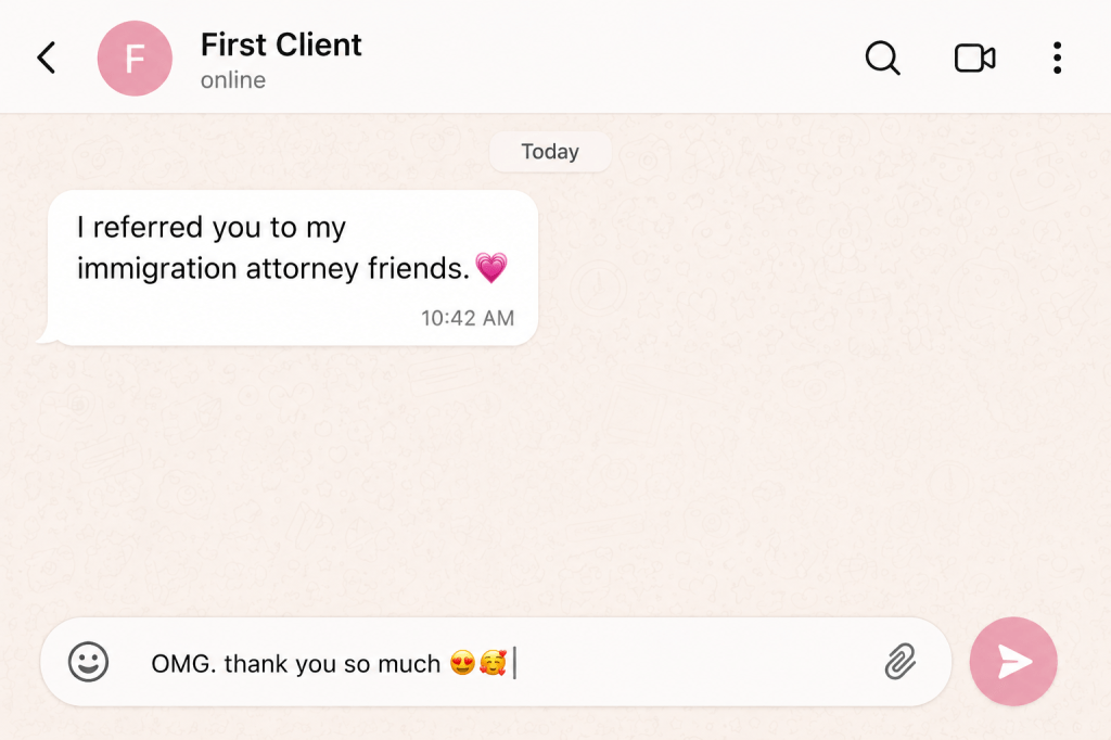 Referral from a client